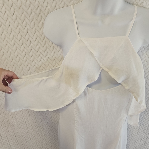 BB Dakota White Halter Neck Style Kaless Dress Size 6 - Picture 3 of 12